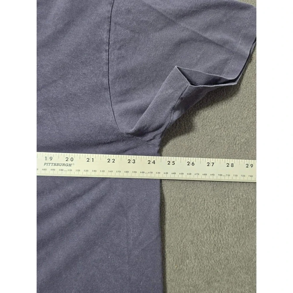 Polo Ralph Lauren Navy Blue Short Sleeve T‎ Shirt Logo Y2K 90s Distressed Large